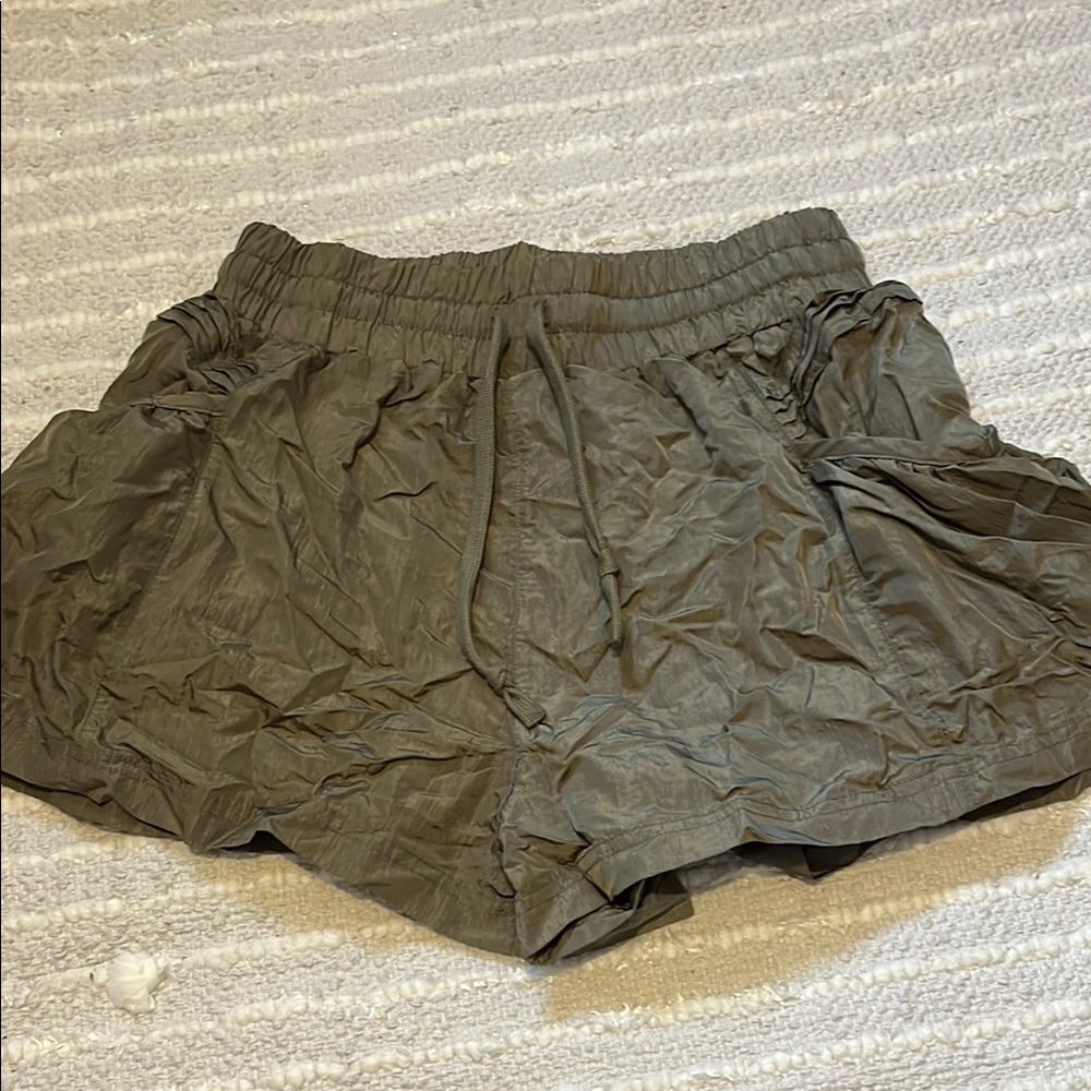 Olive Green Casual Skort